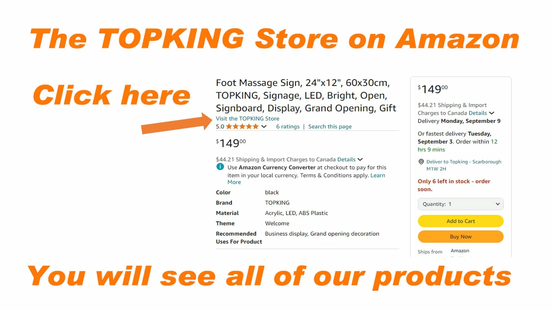 Massage Sign, TOPKING Signage, LED Neon Open, Store, Window, Shop, Business, Display, Grand Opening Gift