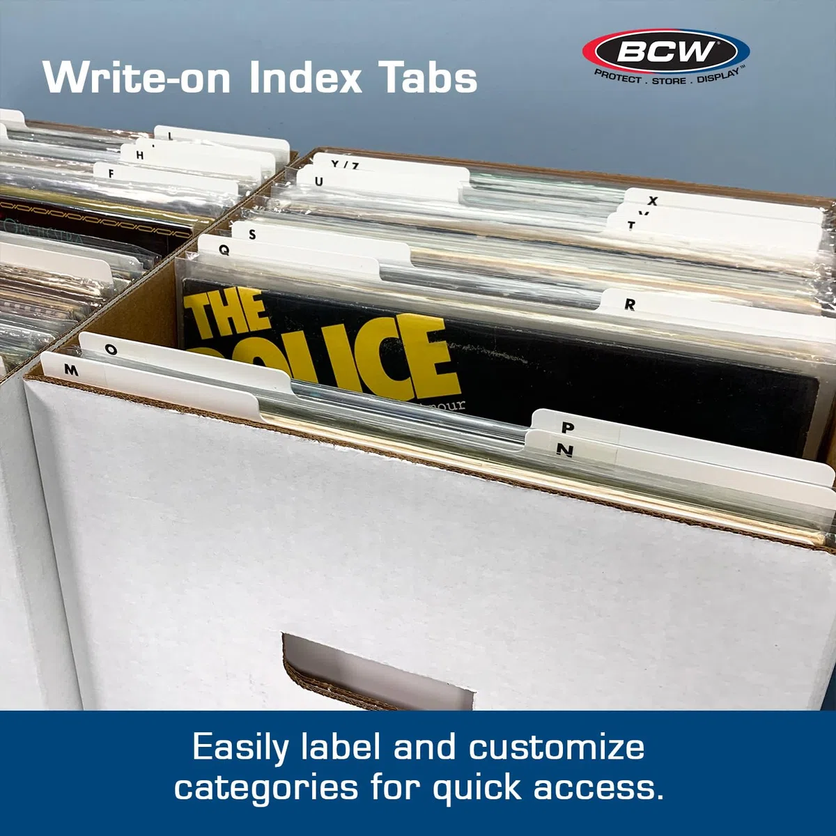 BCW 25CT 30cm RECORD DIVIDERS - WHITE