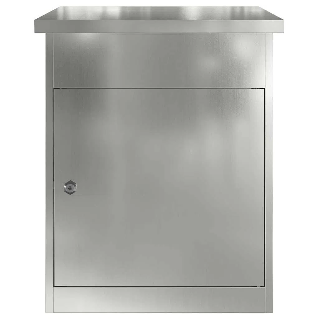 vidaXL Caja de Entrega de Paquetes Negro 44 x 35 x 59 cm, Buzón de Jardín y Terraza, Diseño Moderno, Materiales Resistente, Solución para Paquetes Seguros
