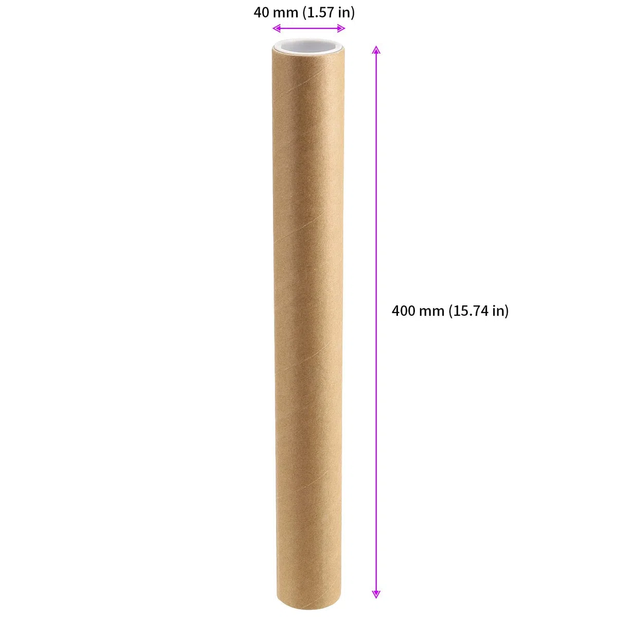 JEUIHAU 18 tubos de correo Kraft de 1,5 x 16 pulgadas con tapas, tubos de envío reciclables de construcción de heridas en espiral para transporte, almacenamiento