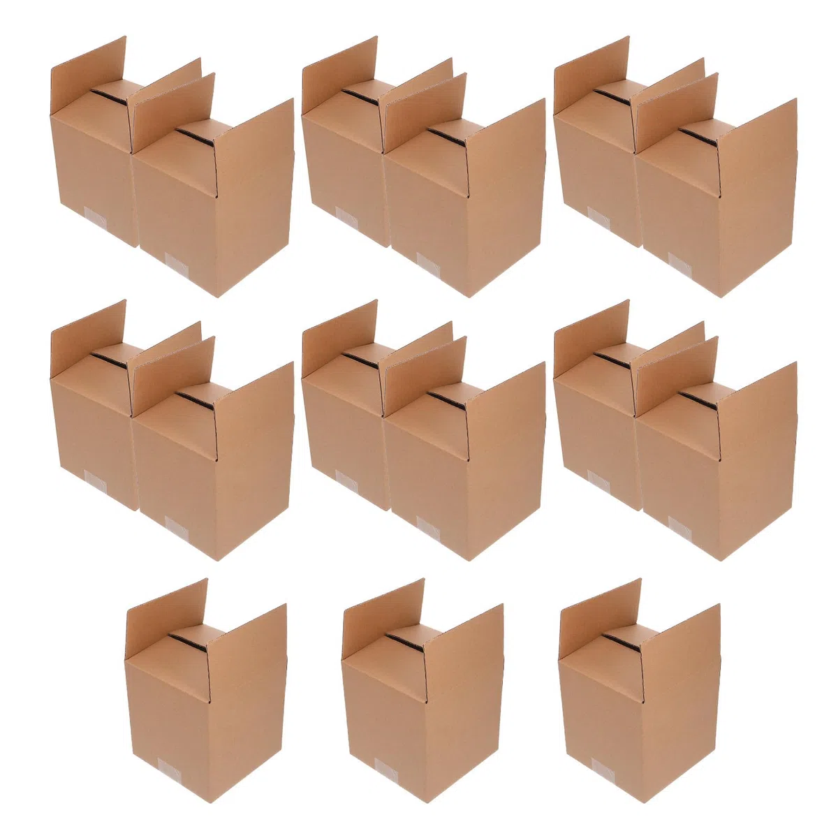 Cabilock Cajas de Cartón Corrugado Marrón 15X15X15 CM Paquete de 15 Unidades Caja Cuadrada de Embalaje Reforzado de Tres Capas para Envío Postal y Almacenamiento de Artículos Pequeños
