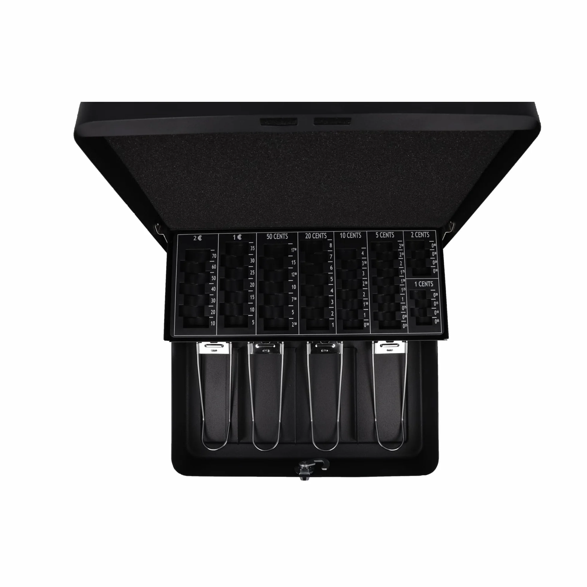 Westcott E-51003 Caja de caudales con cerradura cilíndrica, 30 cm, negro