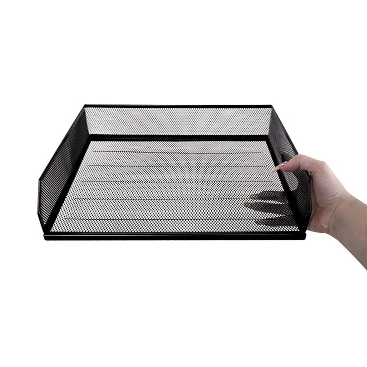 Organizador de Escritorio Bandeja para Cartas Archivadores Verticales | Bandeja De Papel Apilable Multinivel De Malla Metálica Escuela, hogar, oficina, estudio, trabajo