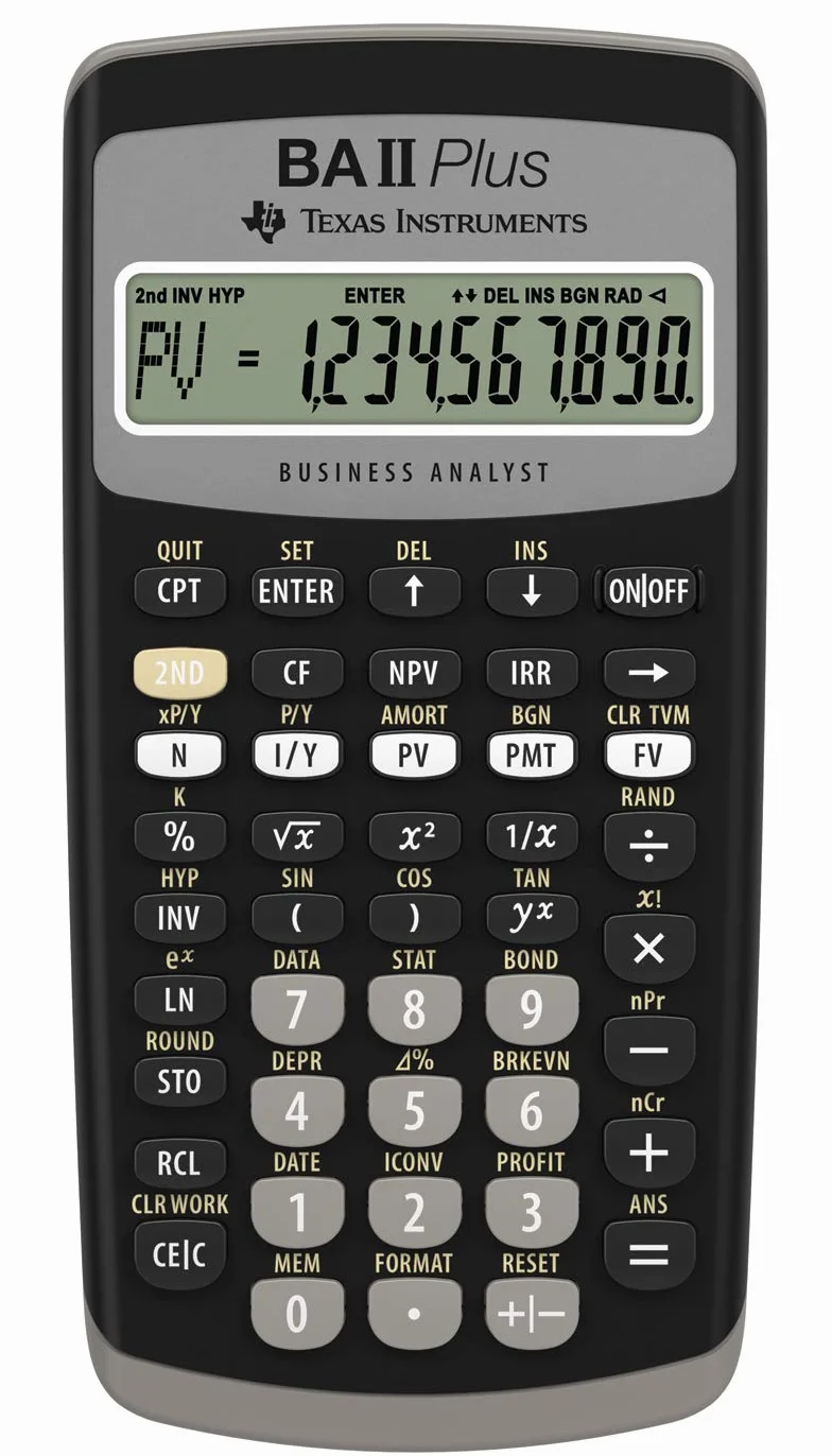 Texas Instruments BAII Plus - Calculadora financiera, Negro