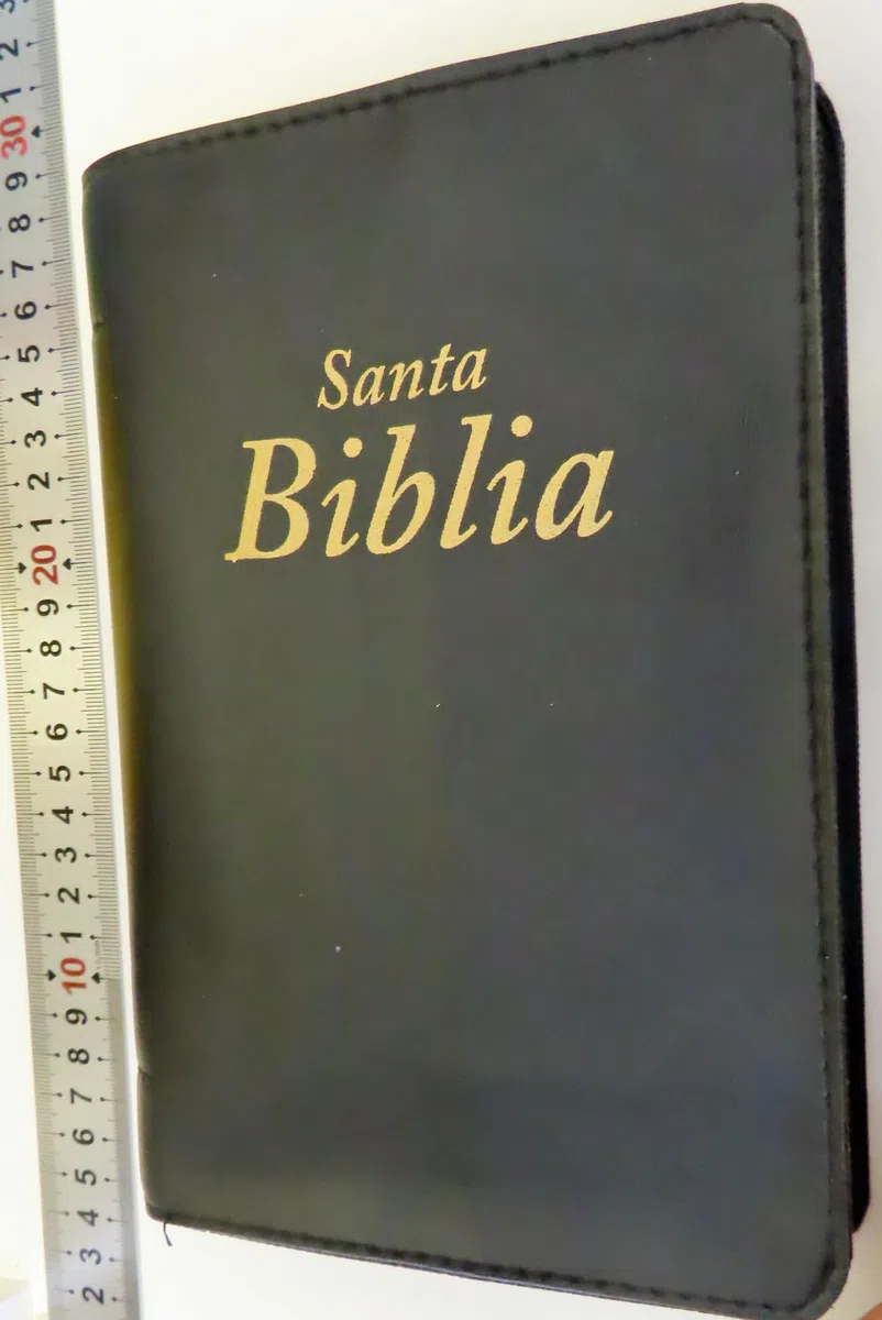 Genérico Reina Valera Biblia RV 1960 Piel Sintética con Cremallera | Letra Legible | Compacta y Fácil de Transportar