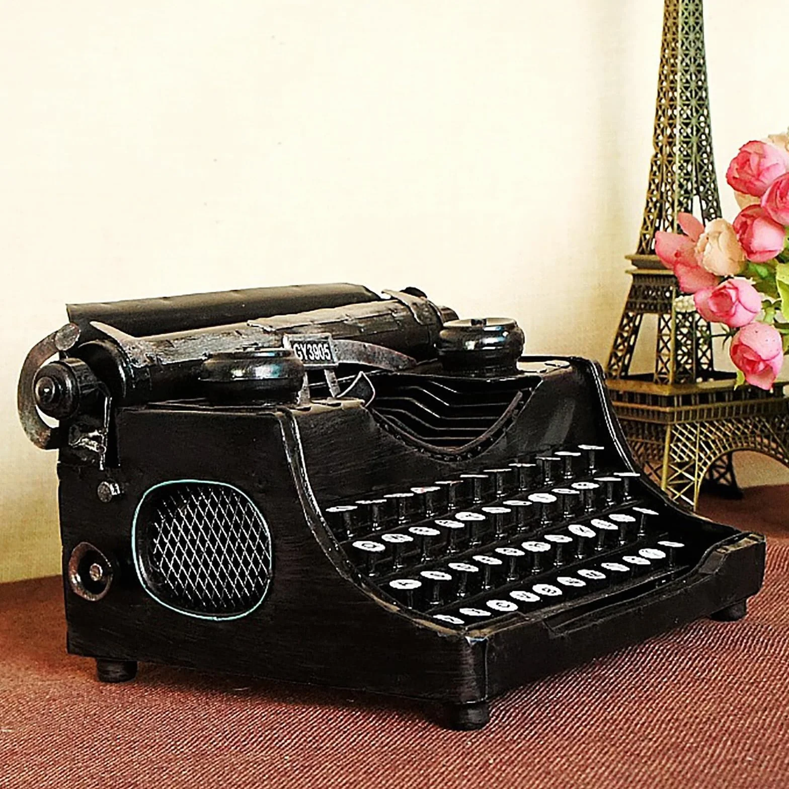 Máquina De Escribir Antigua, Modelo Clásico De Máquina De Escribir Vintage, Ideal para Grabar Películas, Ideal para El Hogar, La Oficina O El Estudio.(Schwarz)