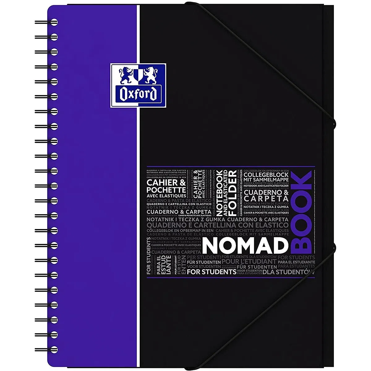 OXFORD Lote de 3 cuadernos Polypro Estudiante NomadBook A4+ 160 páginas, 90 g, rayado, color aleatorio