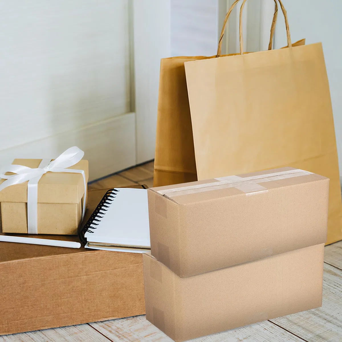 10 Piezas Cajas de Embalaje para Envio Cajas de Carton Corrugado para Pequenas Empresas y Mudanzas