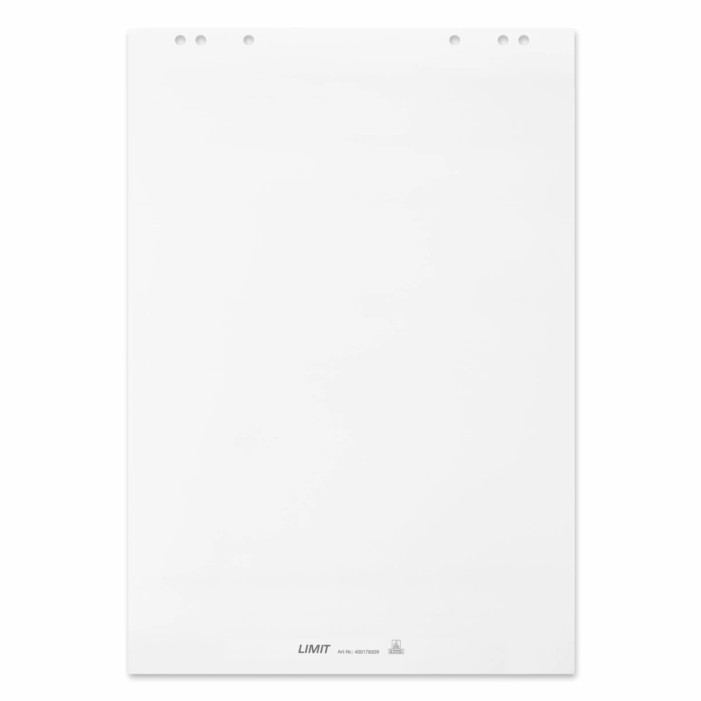 Limit Bloc de rotafolios en blanco, 20 hojas, papel 80 g/m², 6 orificios