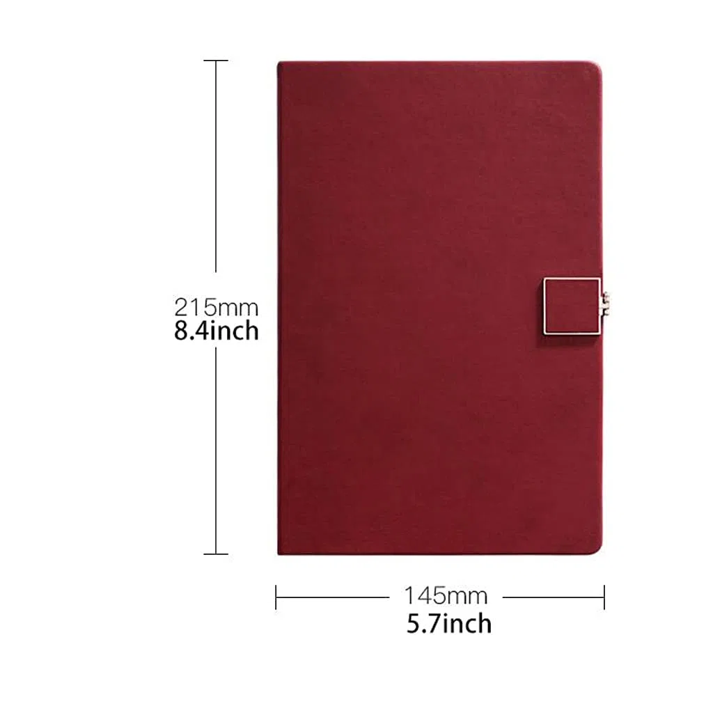 Cuaderno for Trabajos autoayuda Cuadernos Cuaderno Cuaderno Simple Cuenta Mano Sólido Color Magnético Hebilla magnética Espesado Diario de Negocios (Color : Red)