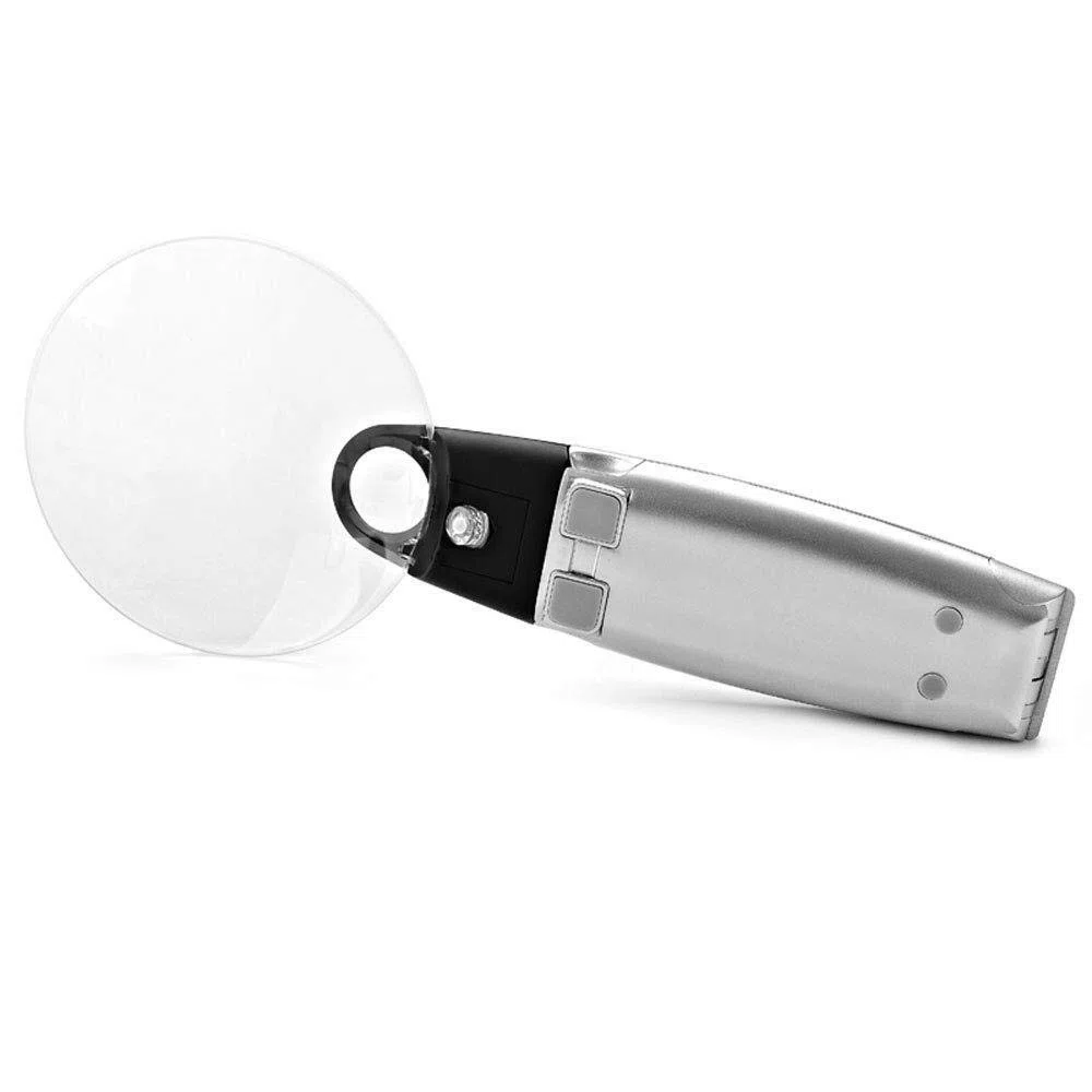 Lupas educativas para Pasatiempos, Lupa de Mano con luz LED HD para Estudiantes de niños Mayores, Lente óptica Ultra Clara, de Escritorio, de Mano, de Doble Uso charitable