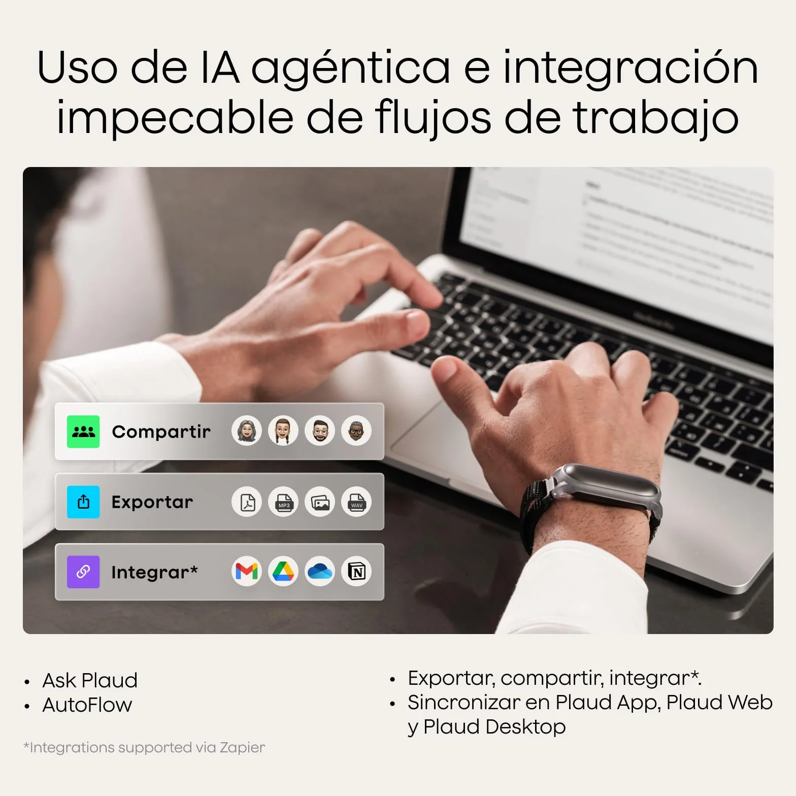 Plaud NotePin Grabadora de Voz con IA, 64 GB, 112 Idiomas, Gris Cósmico