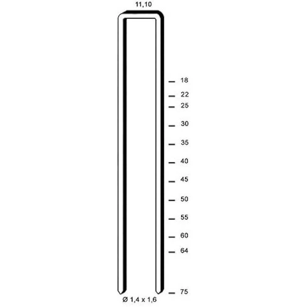 D-Work 5.000 grapas galvanizadas D-16-12.5x16x0.5x1.25 mm