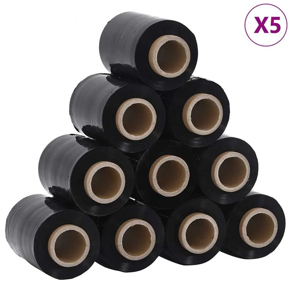 Genérico Film Estirable 50 pcs Negra 23 µm 10 cm x 150 m,Material de Oficina,Accesorios para envíos,Materiales de embalaje-4104884
