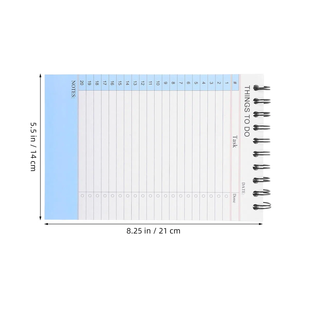 Cabilock Planificador de Trabajo Cuaderno Espiral 2 Unidades con Diseño Minimalista y Secciones de Notas Rayadas para Oficina Hogar