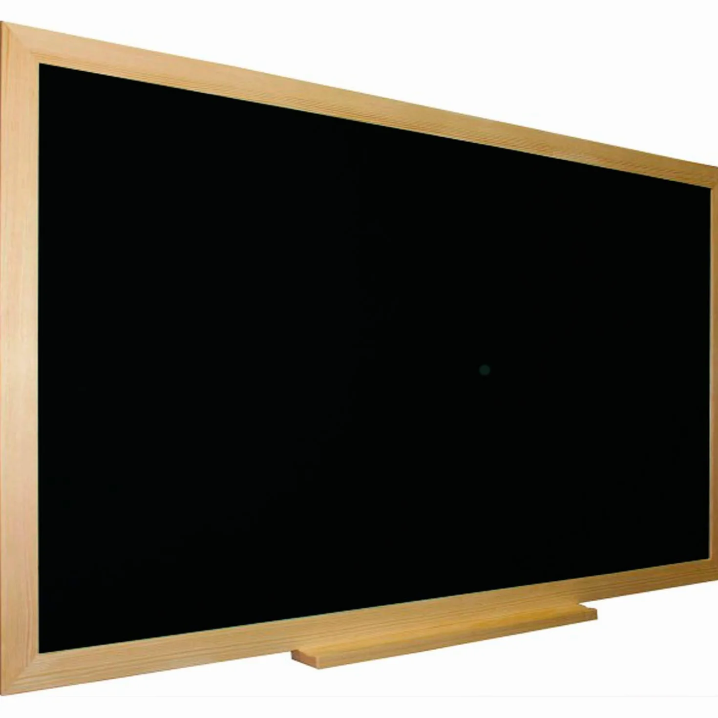 Pizarra negra marco madera natural pino 145 x 100 cm con bandeja repisa