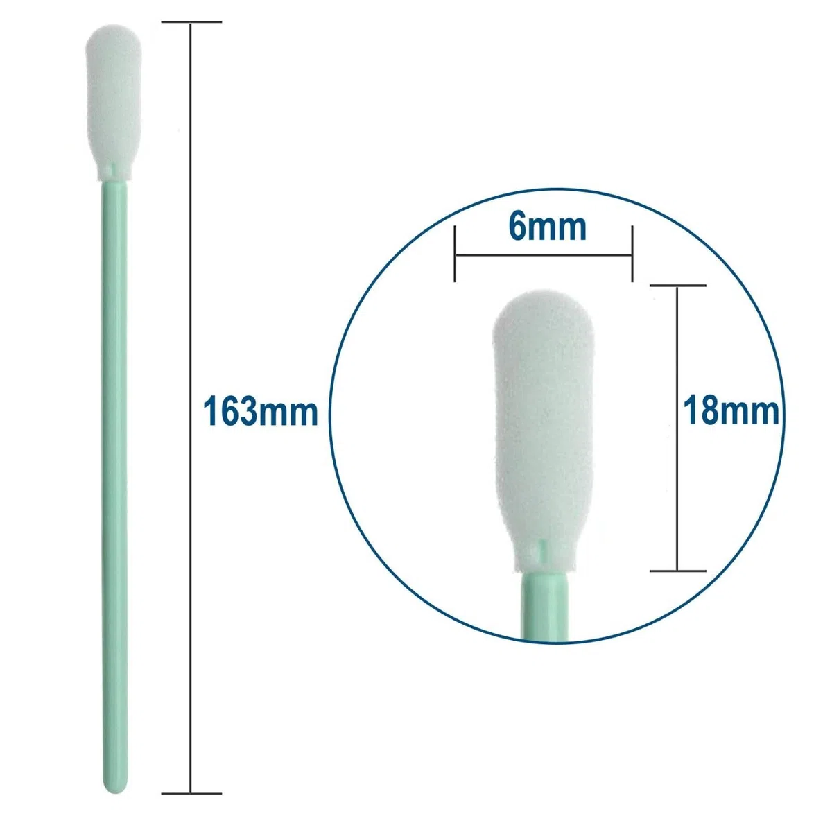 Juego de toallitas limpiadoras de espuma de alta calidad, perfectas para zonas sensibles, para el cuidado y la limpieza, electrónica y médica, todas las formas/longitudes por 100 unidades,