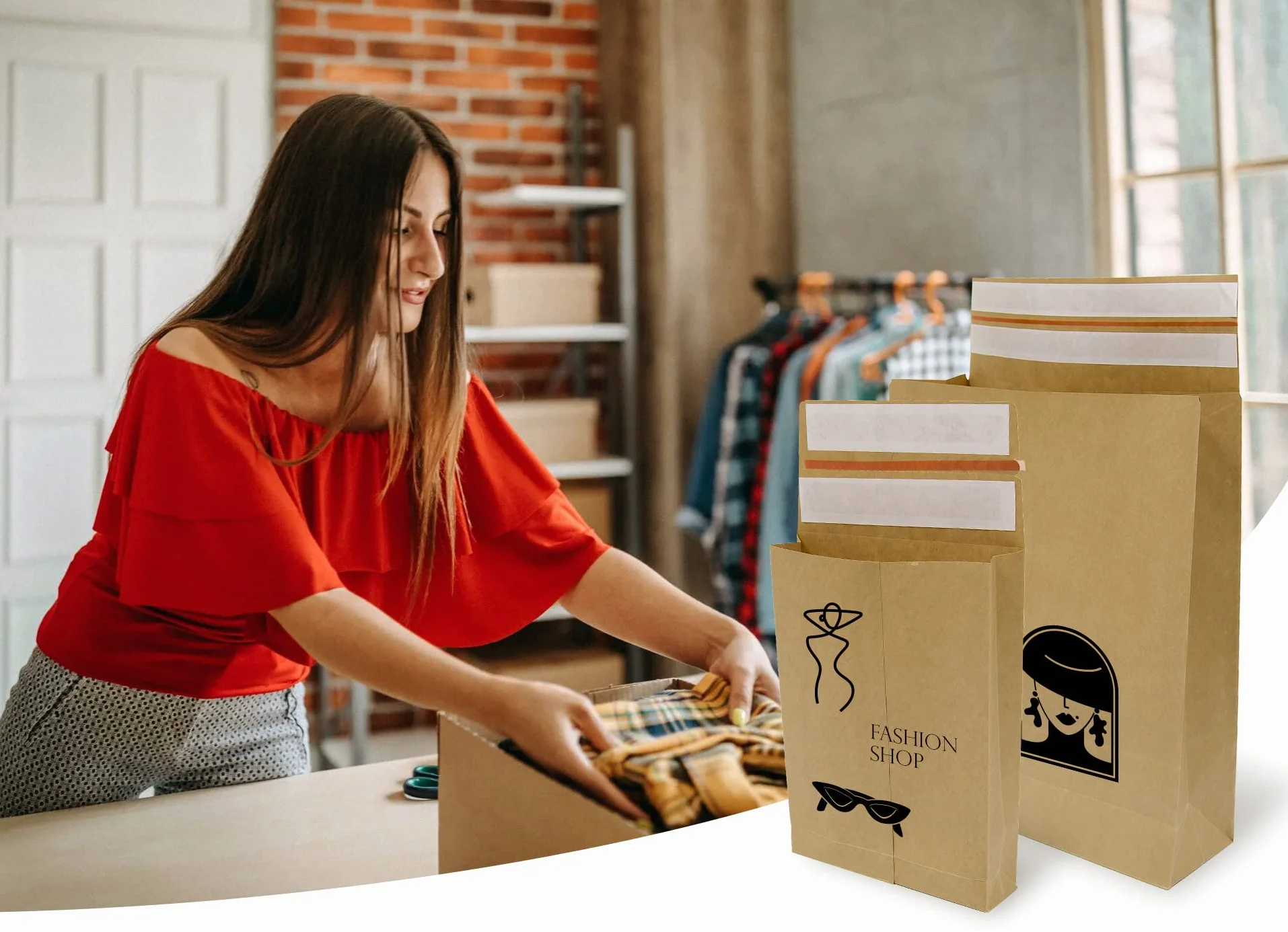 Sobres de Papel Kraft con Doble Tira de Silicona de 3 Fuelles para Envíos y Empaquetados. Bolsas de Papel para Enviar Ropa, Complementos, Decoración o Regalos - Ofituria