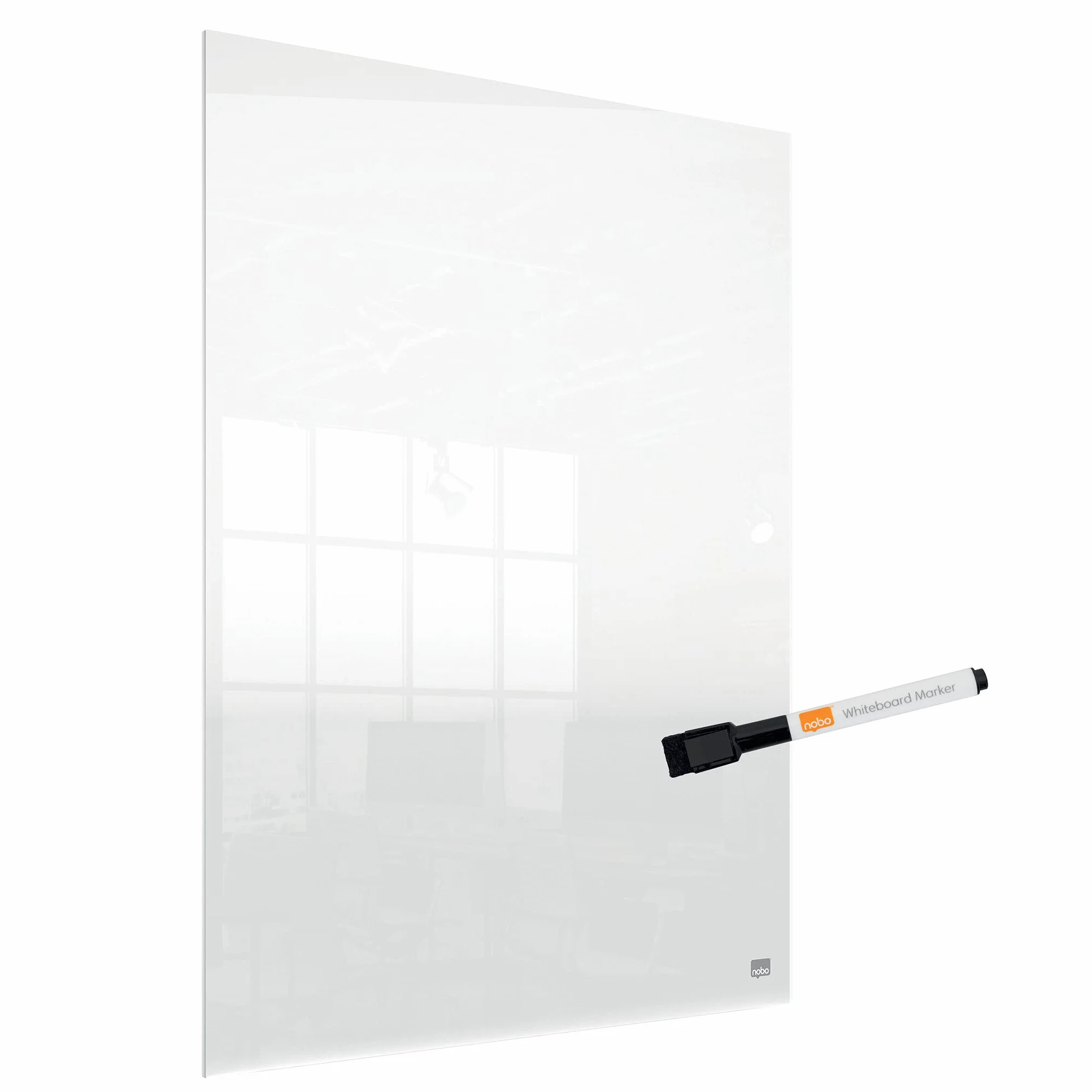 Nobo Pizarra Blanca Magnética 600 x 450 mm, Portátil, Incluye Rotulador y Soportes