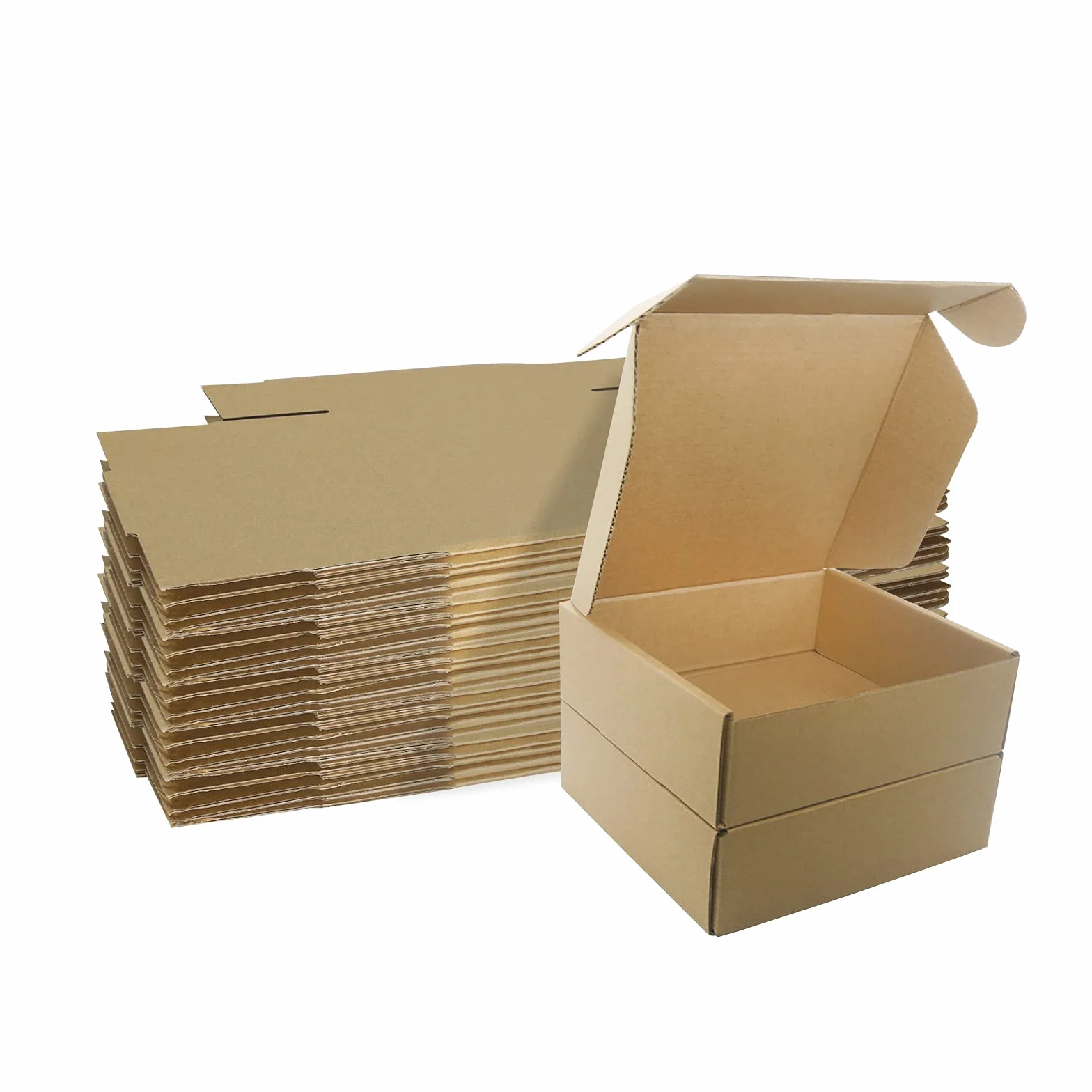 25 Piezas Cajas de Cartón Corrugado, 150x150x50mm Cajas de Paquetes Pequeños, Cajas de Embalaje para Negocios, Correos, Almacenamiento o Regalo