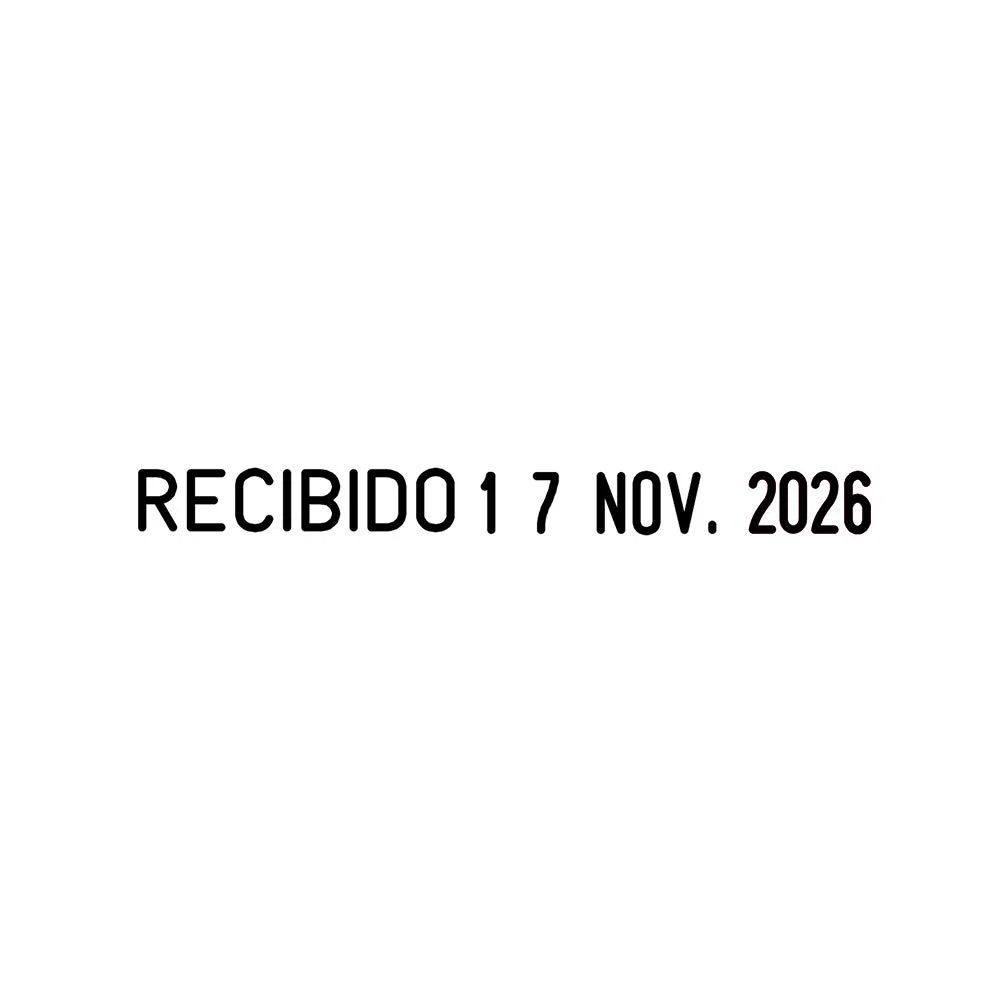 Trodat Sello Fechador Professional 5117 Autoentintable 12 Textos Comerciales Español, Tamaño aprox. de la Impresión 48 x 4 mm, Tinta Negra