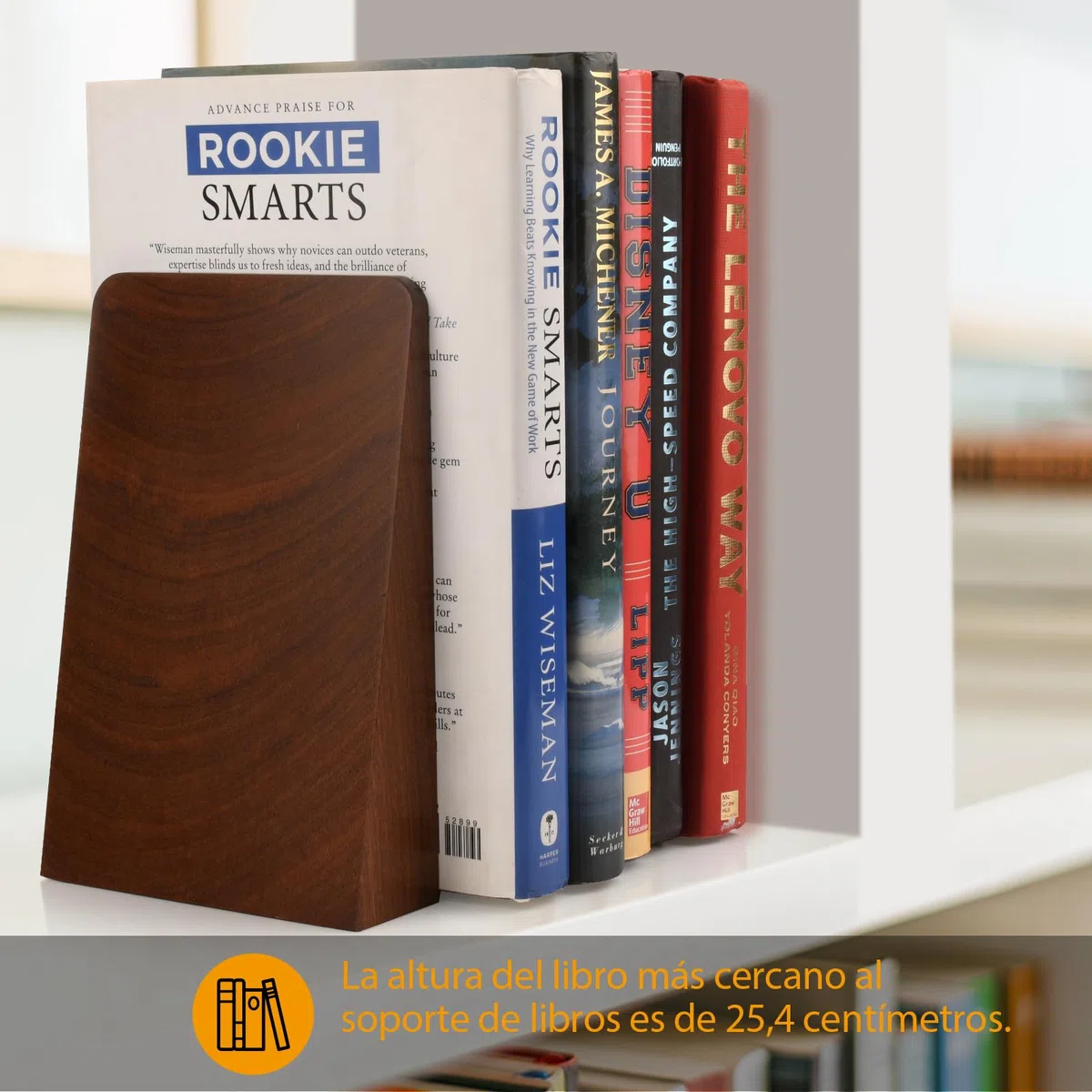 Sujetalibros De Madera Hechos a Mano para sostener Libros, Sujetalibros Estanteria Grandes y Resistentes para Estantes, Extremo Decorativo Sujeta para Libros