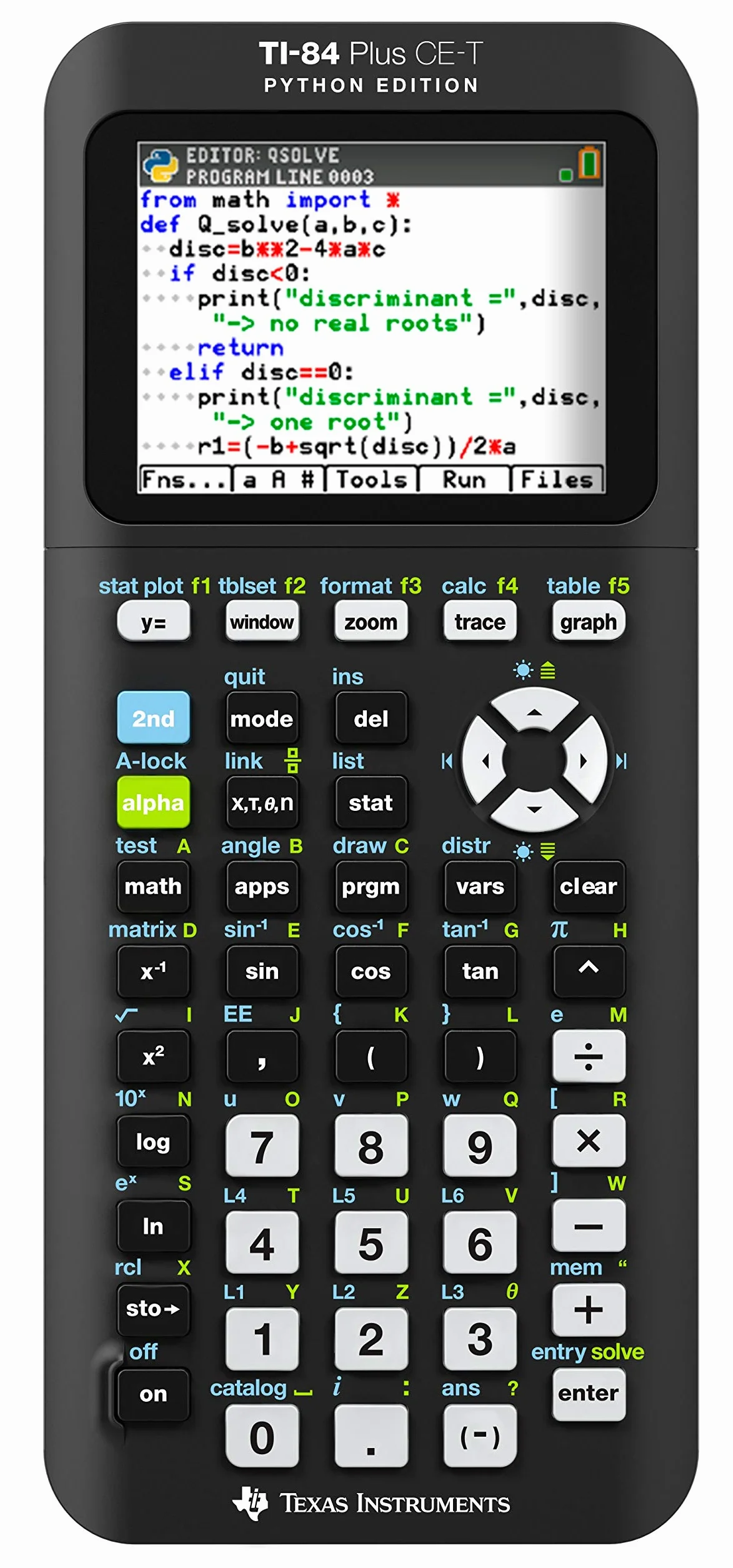 Texas Instruments TI‑84 Plus CE‑T Python Edition – Calculadora Gráfica Con Pantalla Color, Batería Recargable USB‑C, Programación Python, Alta Velocidad Y Funciones Matemáticas Avanzadas