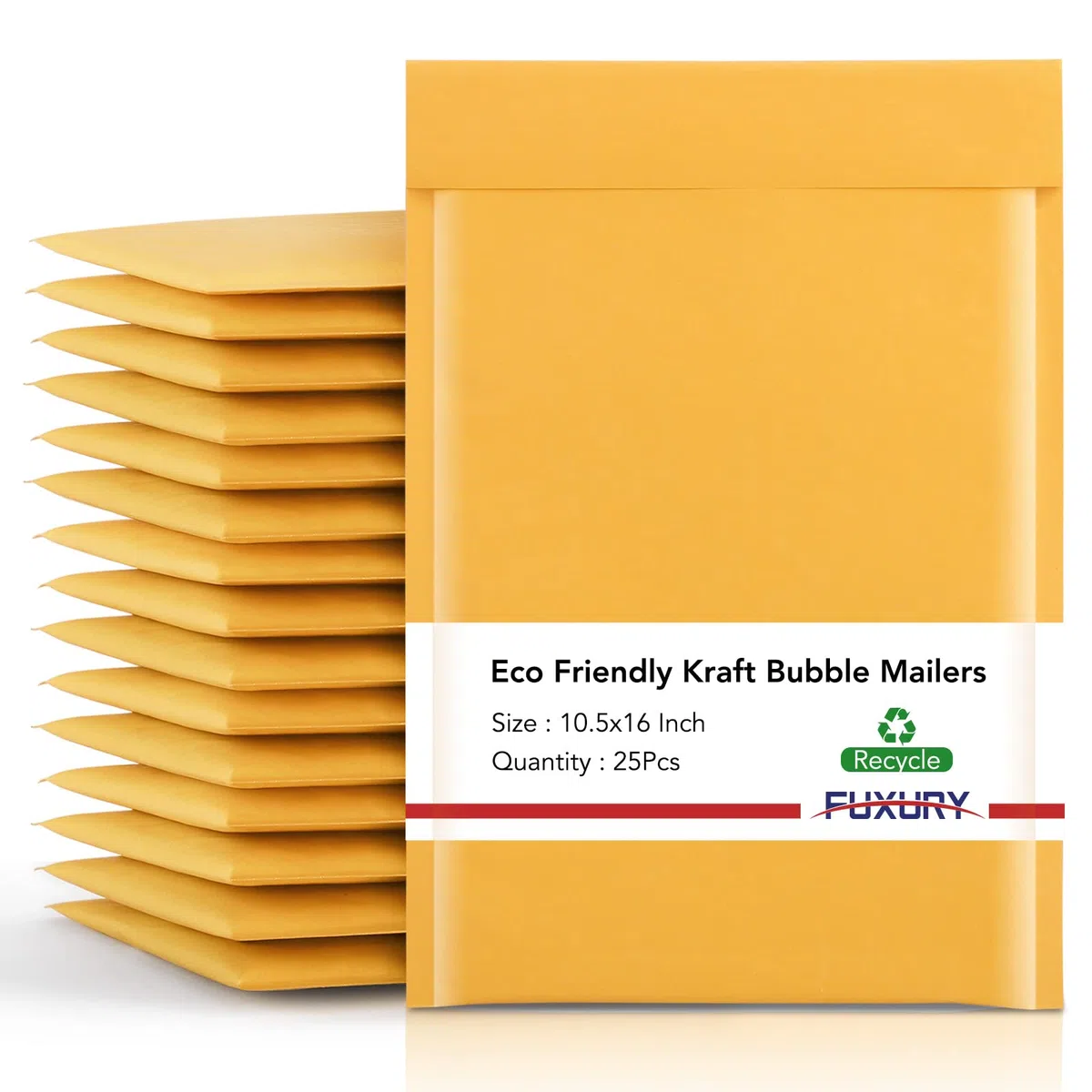 Fuxury Sobres de burbujas de papel kraft de Fu Global, 25 unidades, 25 unidades