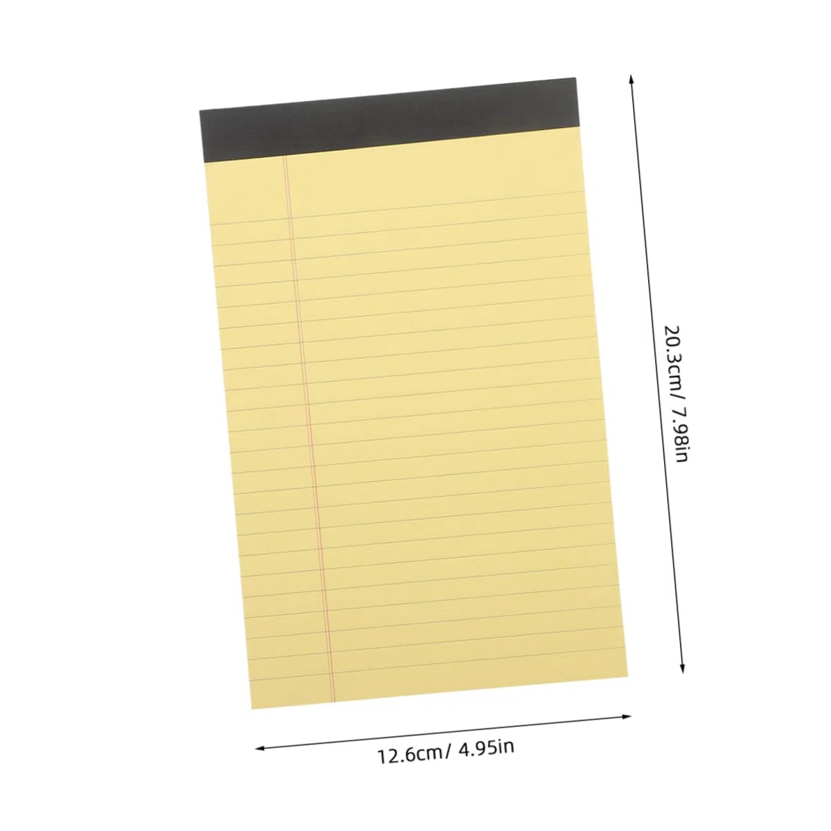 Paquete de Papel Tamaño Legal Rayado, 12 Unidades, Amarillo | 50 Hojas por Cuaderno, Páginas Desprendibles para Notas Rápidas, Material Escolar y Papelería, Decoración Colegio