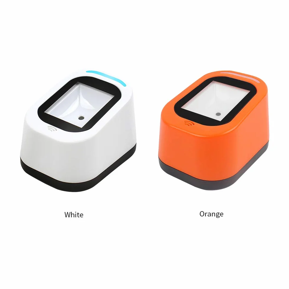 Docooler Escáner de código de Barras con Cable Escaneo versátil USB Escaneo de Manos Libres Código QR 1D y Lector de código 2D para supermercados/Tiendas
