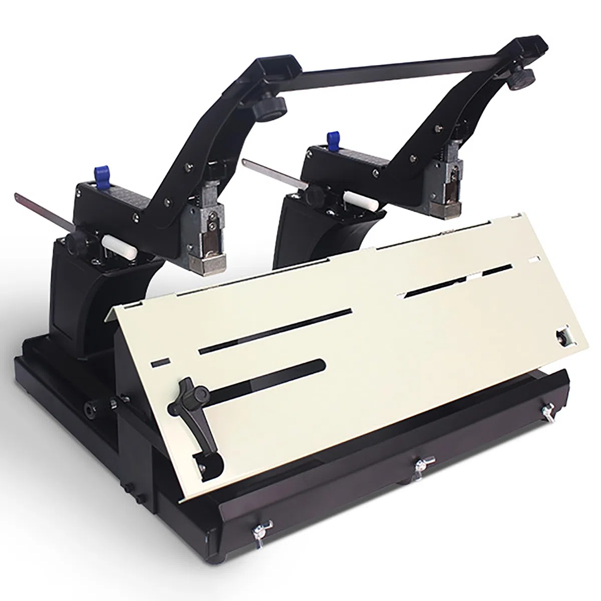 Grapadora de Doble Cabezal, Grapadora de Escritorio A3/A4, con Abrazadera, Grosor de encuadernación 40 Hojas, Grapadora Manual Plana, máquina Grapadora de Doble propósito, Grapadora/creadora de foll