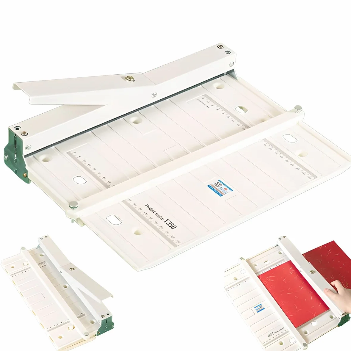 Máquina plegadora de Papel Comercial, máquina plegadora Manual de 350 mm, portátil y Que Ahorra Mano de Obra, máquina plegadora de Papel A3 para Tarjetas de felicitación, folletos y Papeles