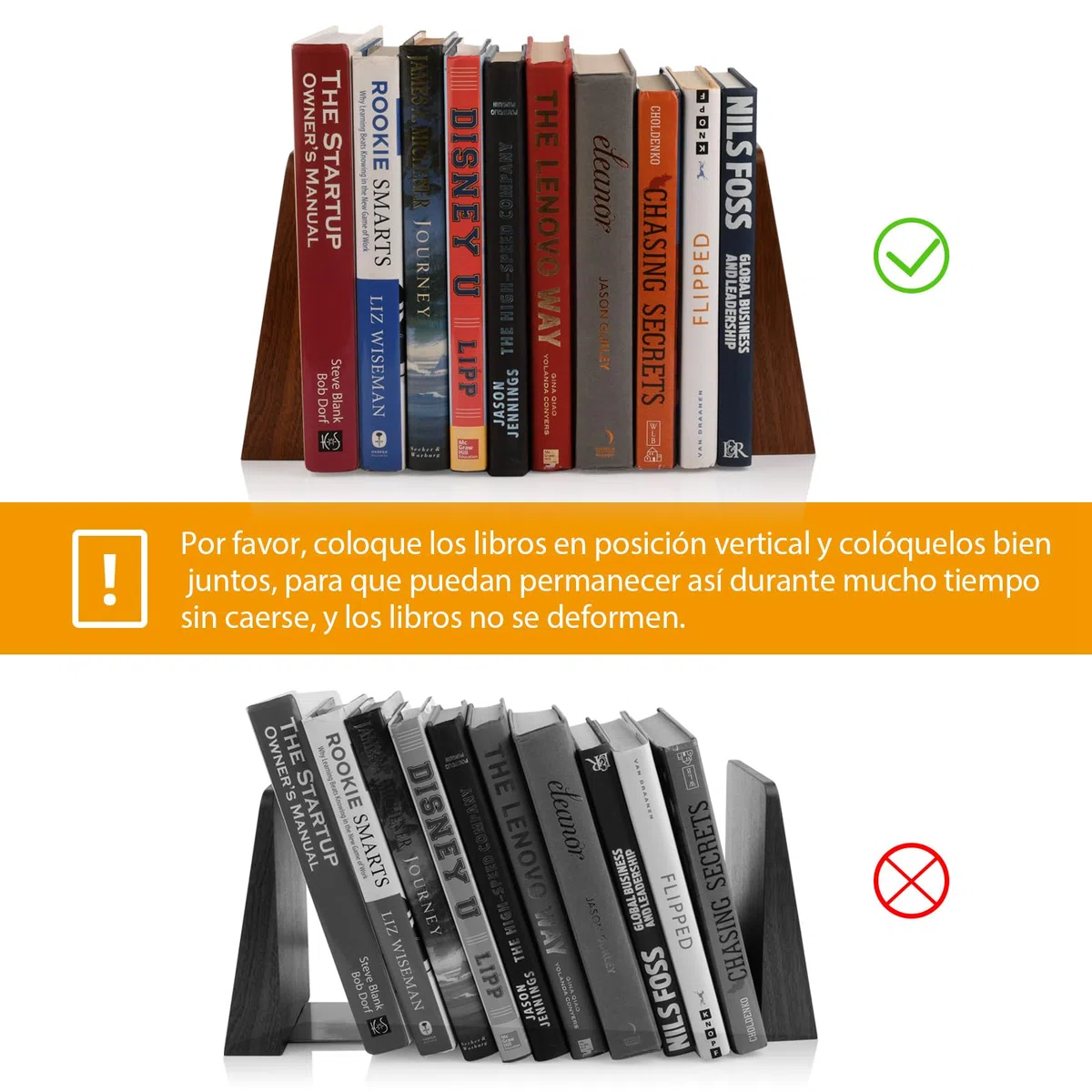 Sujetalibros De Madera Hechos a Mano para sostener Libros, Sujetalibros Estanteria Grandes y Resistentes para Estantes, Extremo Decorativo Sujeta para Libros