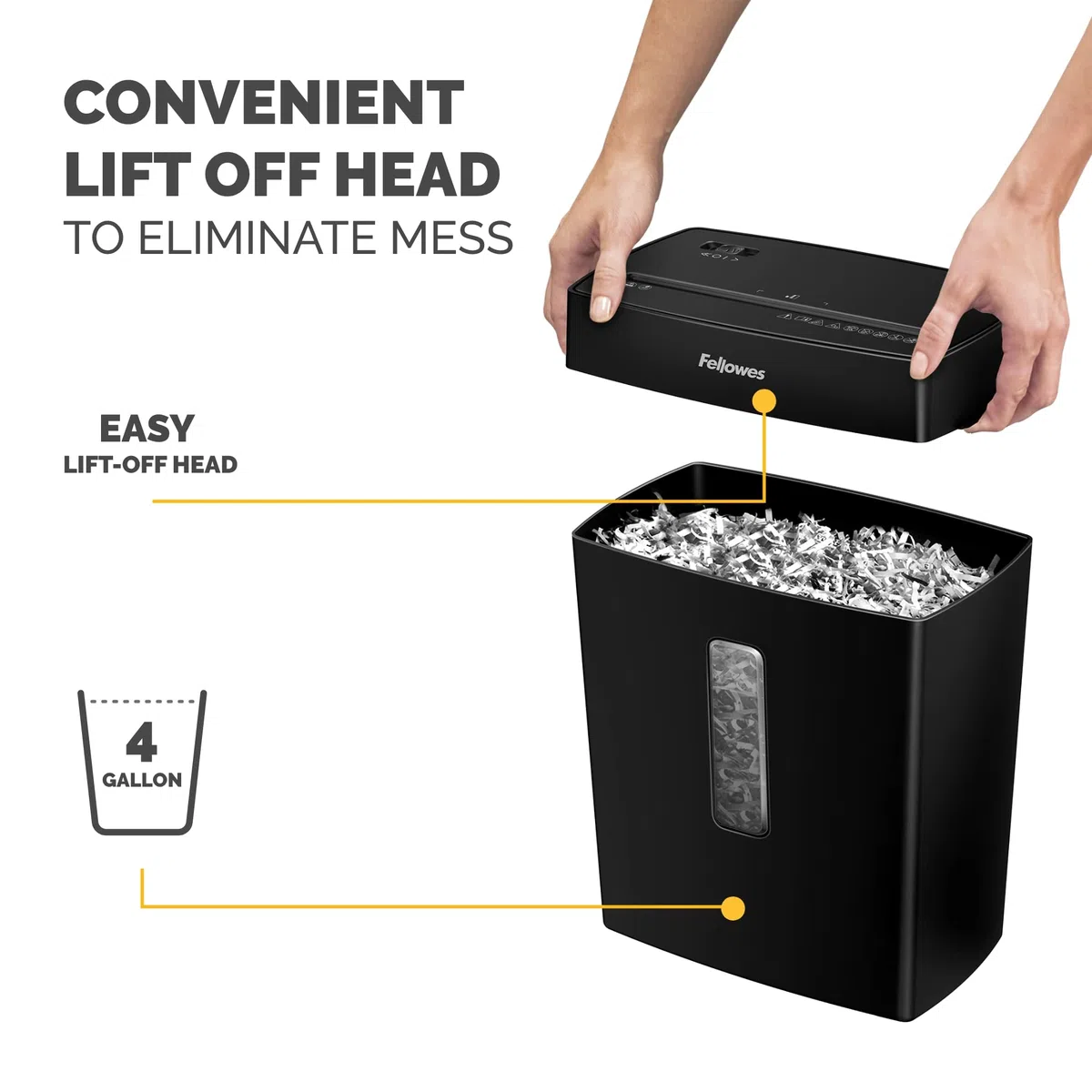 Fellowes P-40C - Trituradora de Papel de Escritorio de Corte Cruzado de 8 Hojas para Oficina en casa