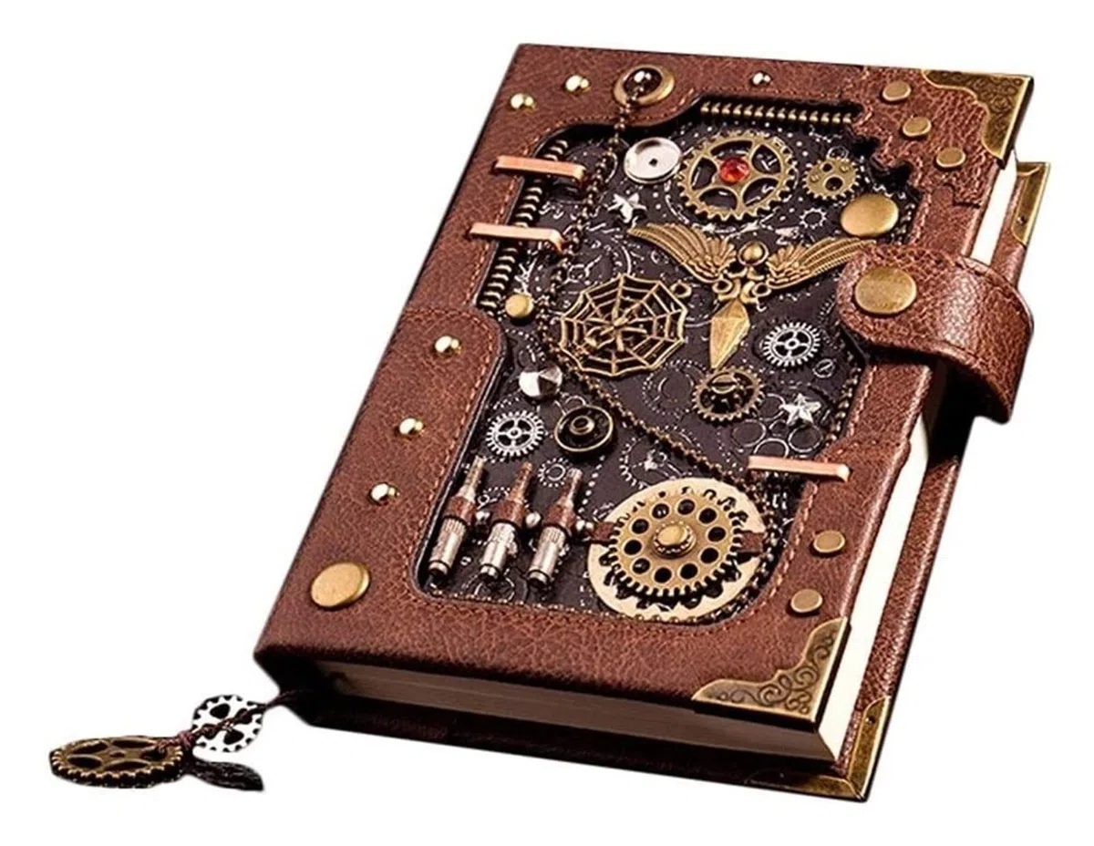 Cuaderno De Notas Diario De Historia, Tapa Dura, Material De Metal Cortical, Diario, Papel Grueso Premium Rayado Clásico, 6.5 X 5 Pies Oficina Y Papelería(D)