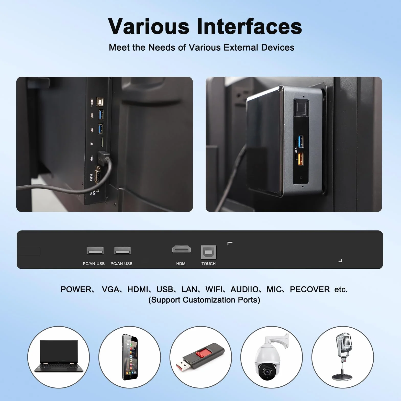 75" Pizarra Inteligente 4K UHD, Pantalla Táctil con Cámara y Micro Integrados, Android OS, 8+128GB, Soporte WiFi/Bluetooth/HDMI/USB, Monitor Interactivo para Oficina/Escuela/Teletrabajo