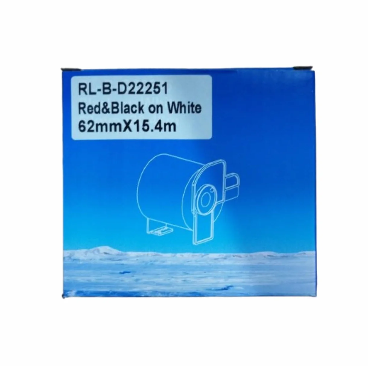 CVT - 4x Compatible Rollo DK22251 DK-22251 62mm x 15,24m Etiquetas continuas para Brother P-Touch QL-800 QL-810W QL-820NWB, texto rojo y negro sobre fondo blanco