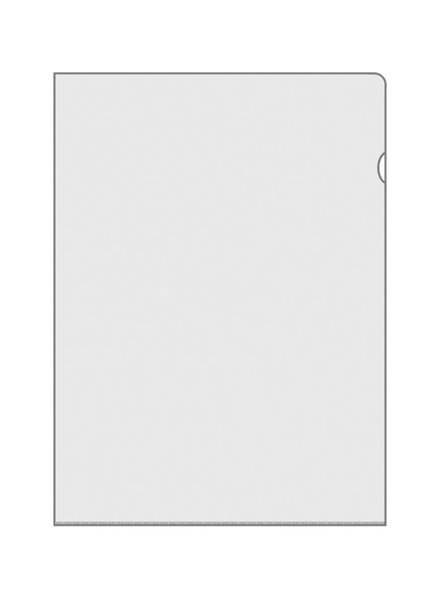 VELOFLEX - Fundas documentos A4 de PVC rígido transparente, 100 unidades | Abierta arriba y derecha, con abertura para el agarre y costura soldada en los bordes, para papel de formato DIN A4
