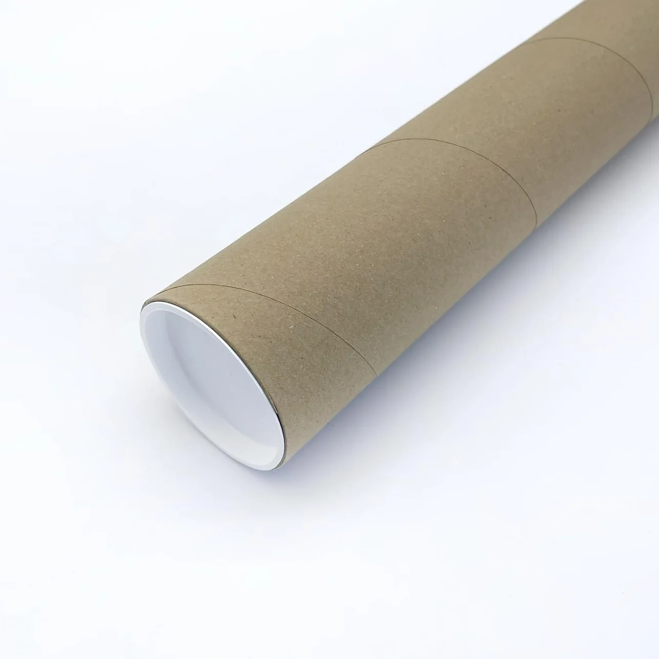 Tubos de Cartón Reciclado para Envío con Tapas de Plástico 95cm x 70mm 12 Unidades
