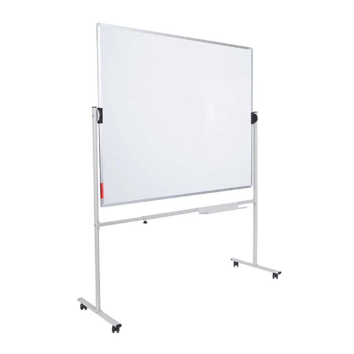 Pizarra Blanca Magnética Doble Cara Para Escritura Por Ambos Lados Más Soporte Móvil Universal con Ruedas. Sistema de Libre Rotación Giratorio 360º. FABRICADO EN ESPAÑA. (180 X 120 CM.)