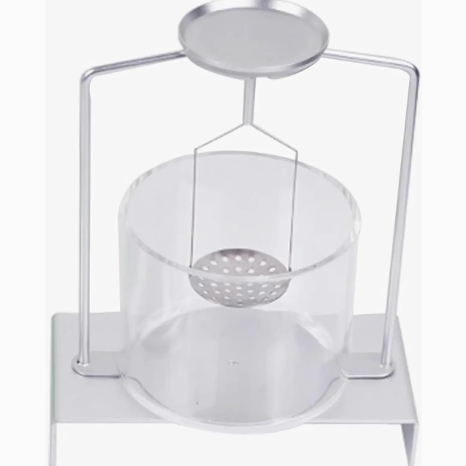 Medidor de densidad de piedras preciosas, kit de determinación de densidad con taza acrílica y soporte de metal, para investigación de laboratorio de medición de gravedad específica