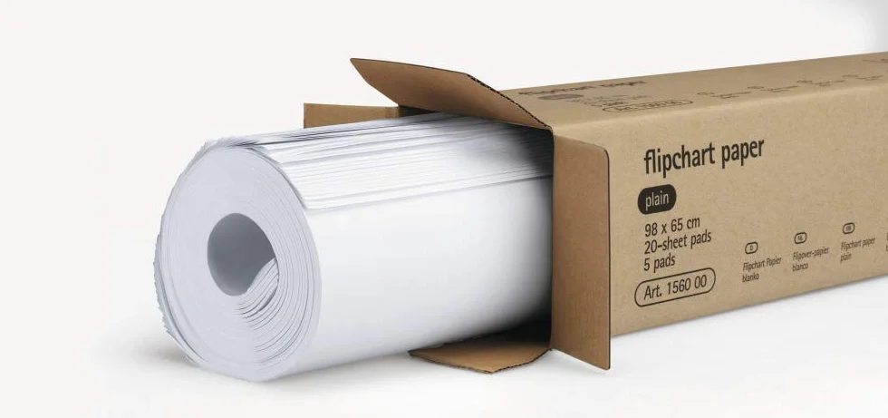 Legamaster 7-156000 - Pack de 5 tacos de papel para rotafolios, color blanco