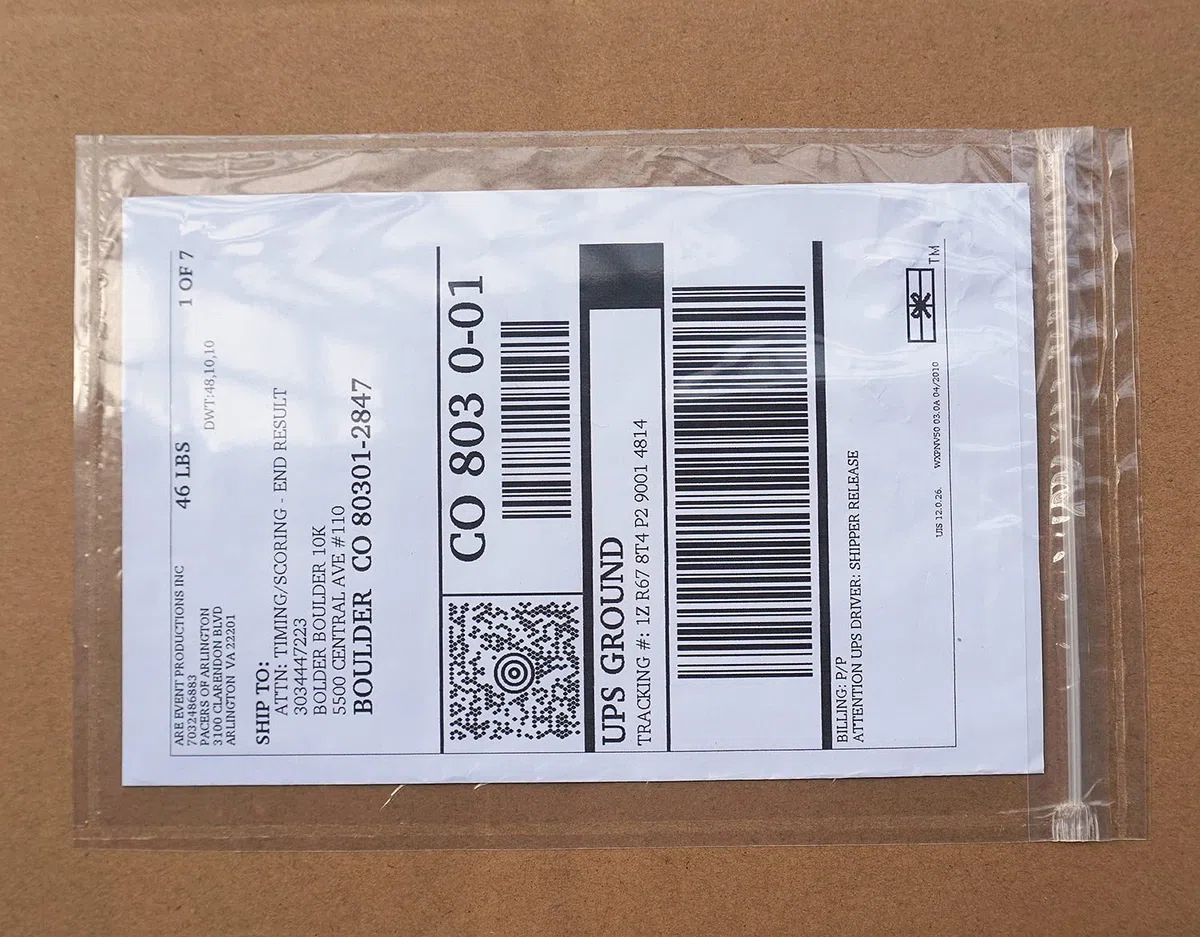 Bolsas con cierre de cremallera para documentos y etiquetas de envío adhesivas transparentes de 6.7 pulgadas x 10 pulgadas (paquete de 50)