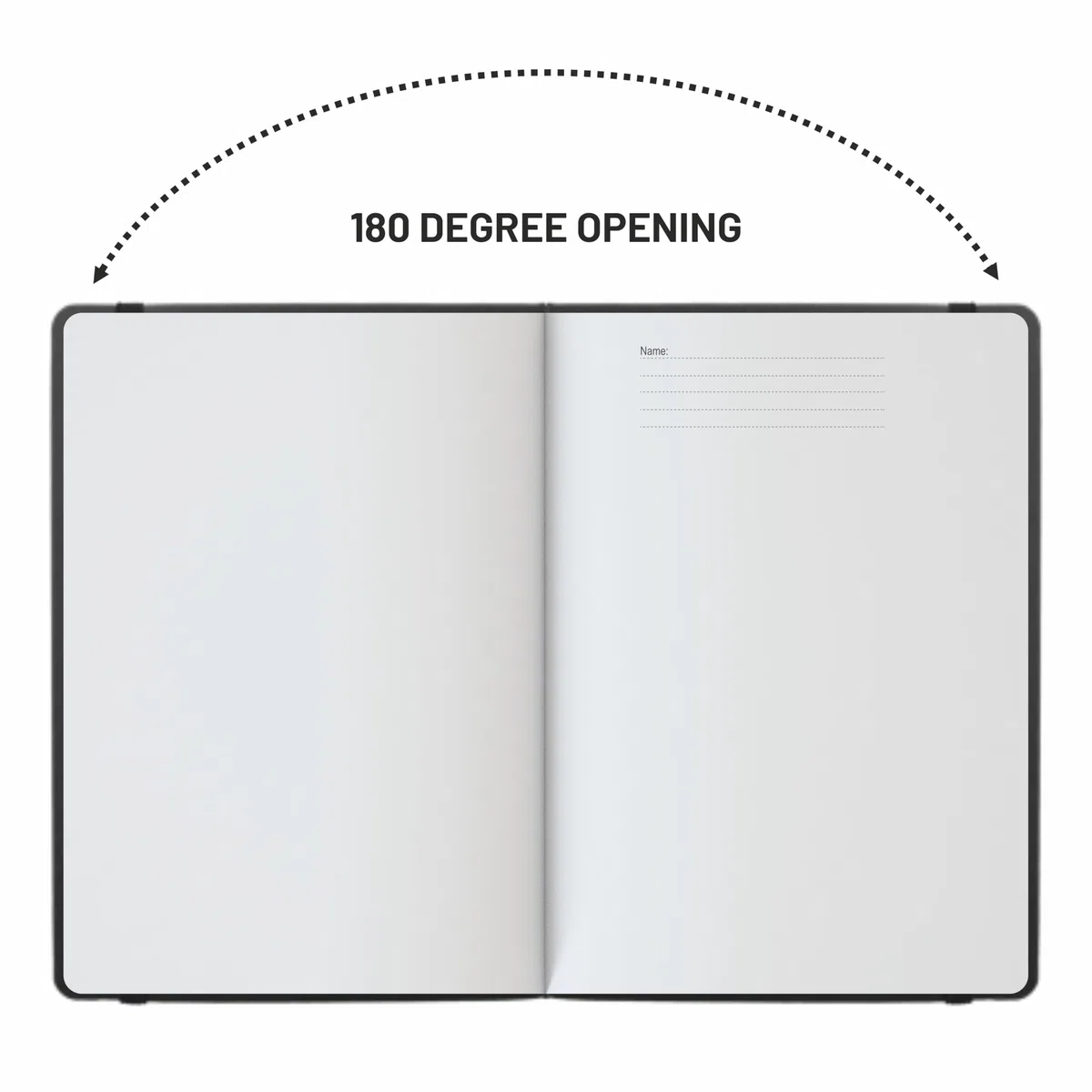 Anupam Fluct - Cuaderno rayado, 160 páginas, diario rayado, diario de papel grueso de 80 g/m², acabado mate A4, tapa de PVC, para escribir, suministros escolares de oficina (negro)