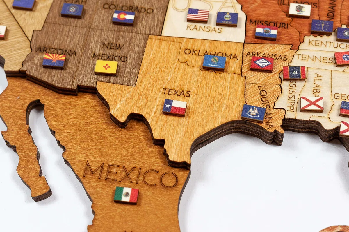 Marcadores de madera banderas del mundo (346 piezas) adhesivo posterior thumb tacks mapa push pins - para tablón de anuncios, mapa de madera, oficina
