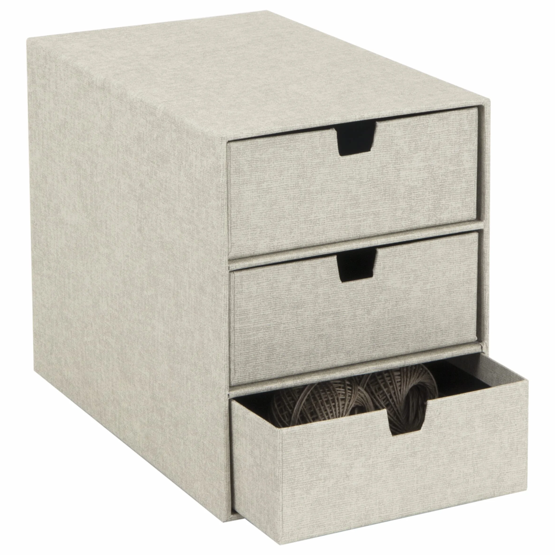 Bigso Box of Sweden Cajonera pequeña 3 cajones organizador documentos oficina beige