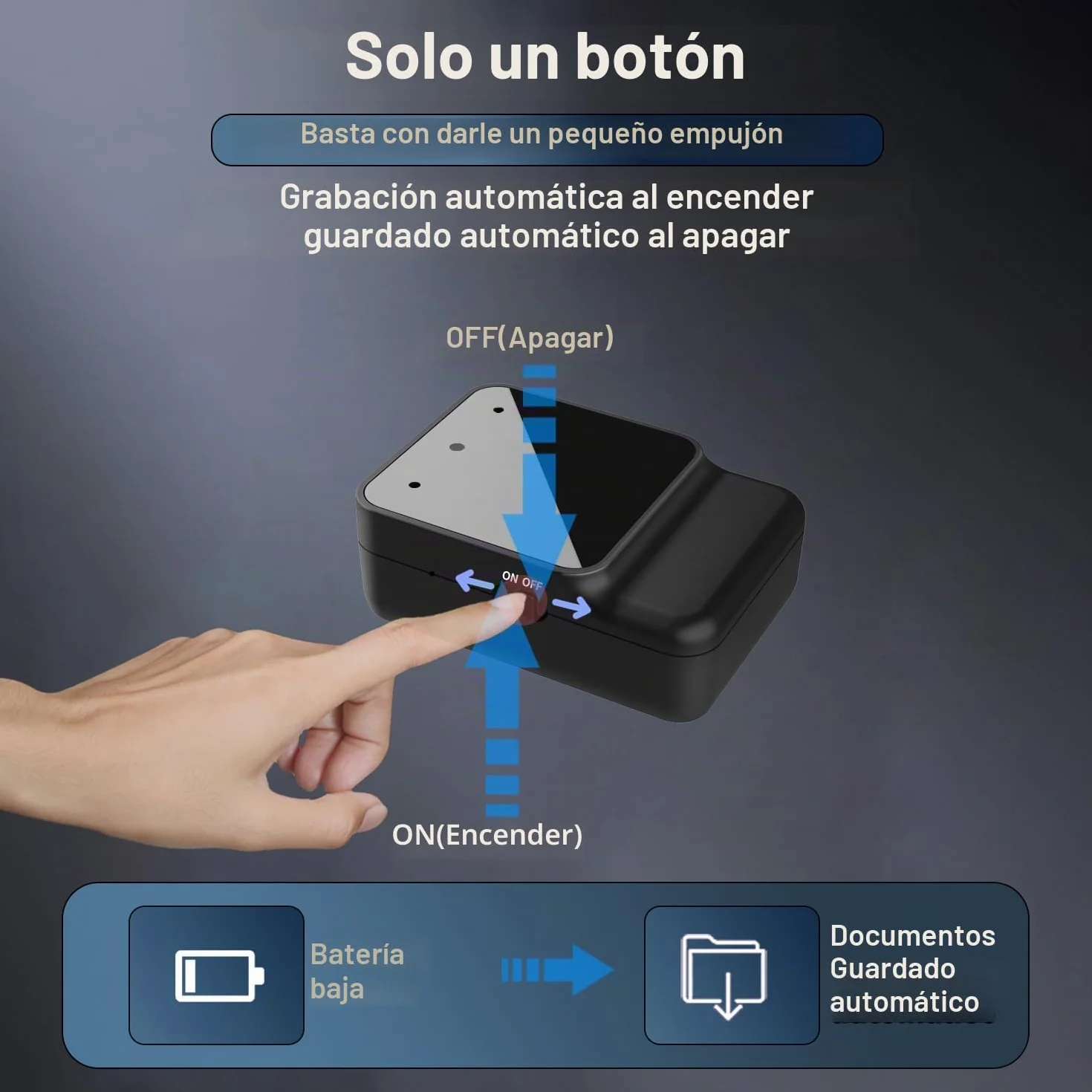 Mini Grabadora de Voz Portátil Magnética con Auriculares Reducción de Ruido