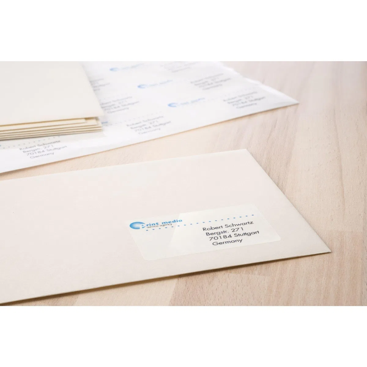 HERMA 10783 - Etiquetas de papel de aluminio (210 x 297 mm, 80 hojas, película de poliéster, mate), autoadhesivas, imprimibles, permanentes, 80 etiquetas adhesivas, transparentes