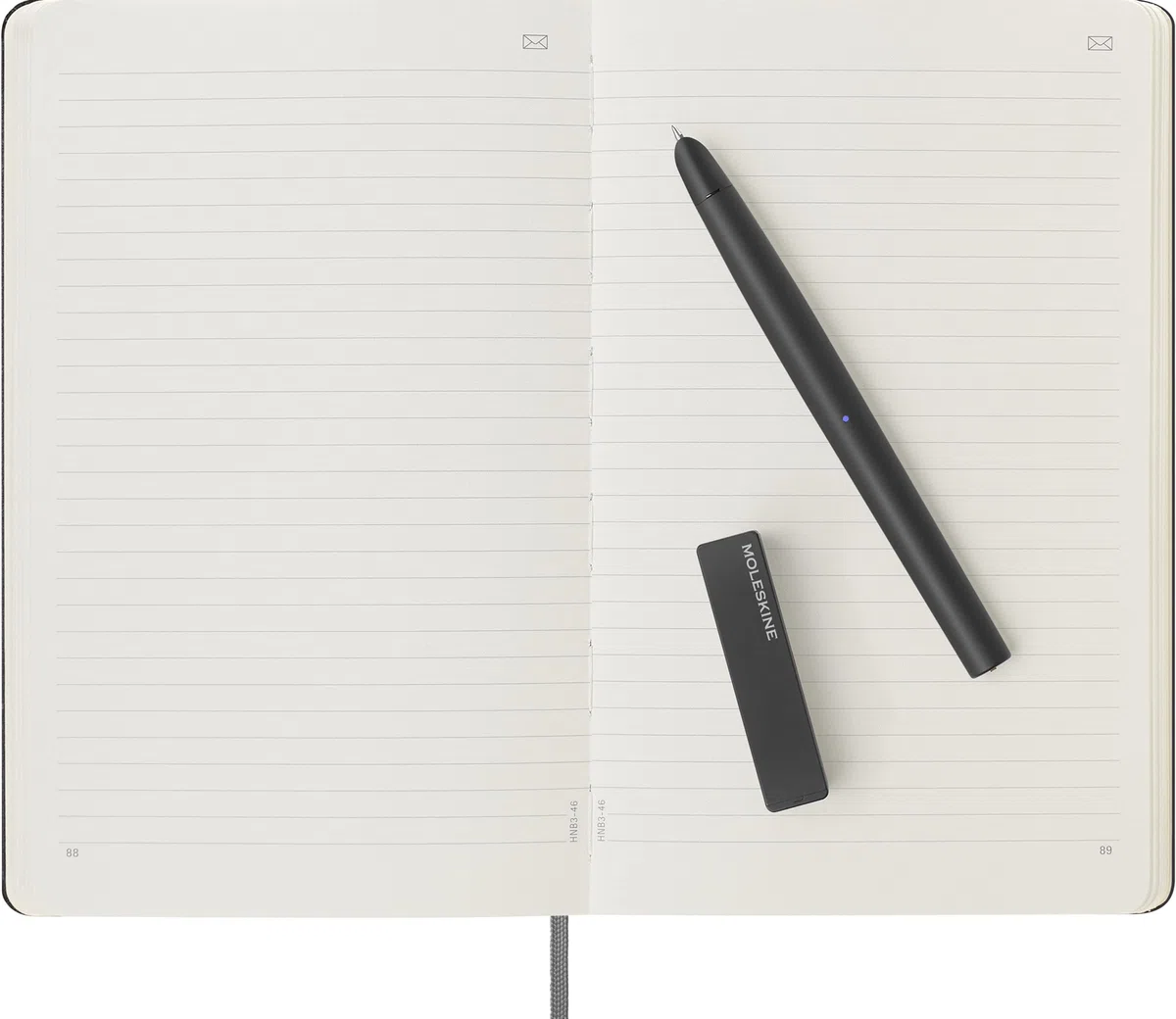 Moleskine Smart Writing Set, Libreta Inteligente con Bolígrafo Inteligente Incluido, Cuaderno Digital de Moleskine, Color Negro, Hojas Rayadas