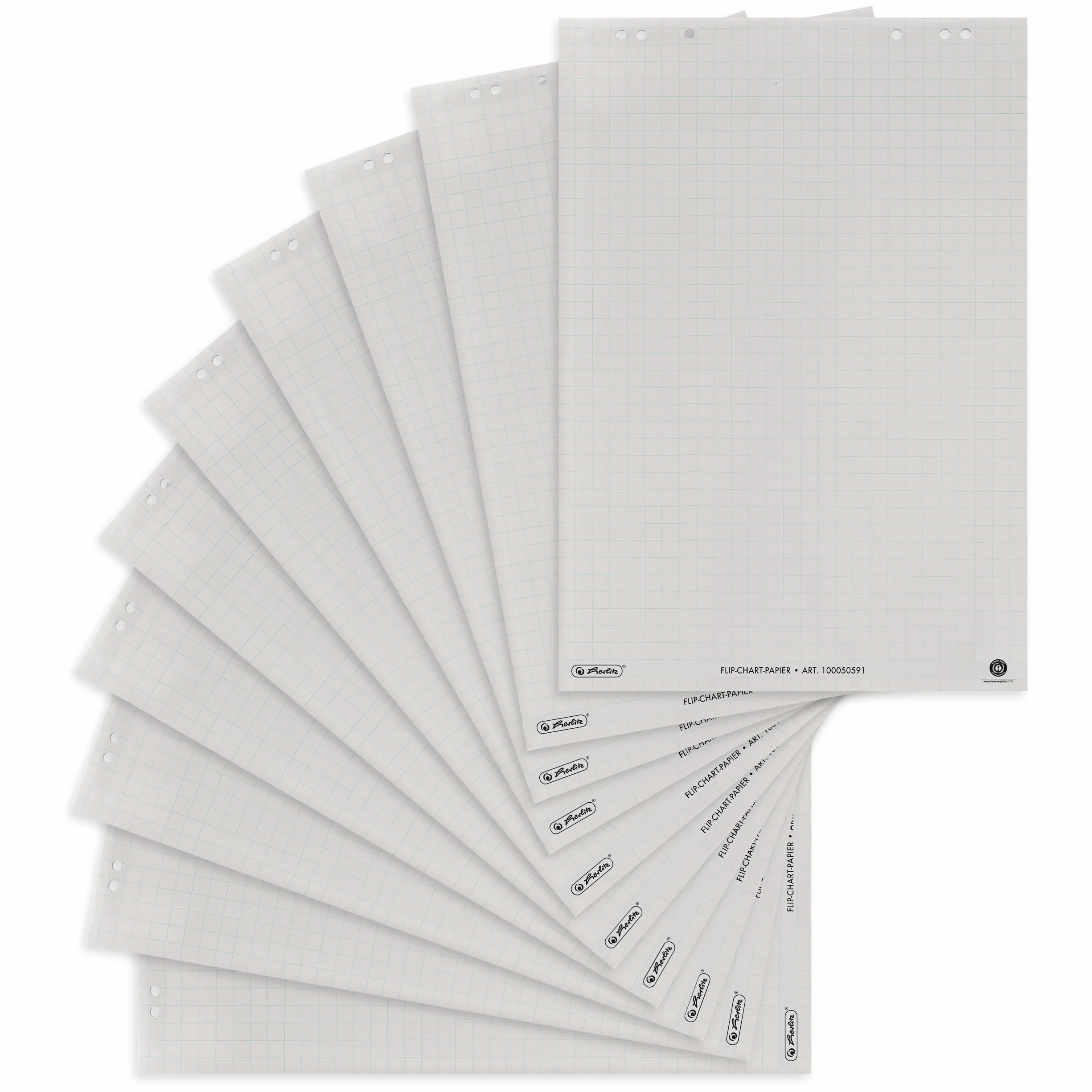 Landre Recycling 100050591-10 Bloques de papel para rotafolio, 20 hojas, 68 x 99 cm, 80 g/m²